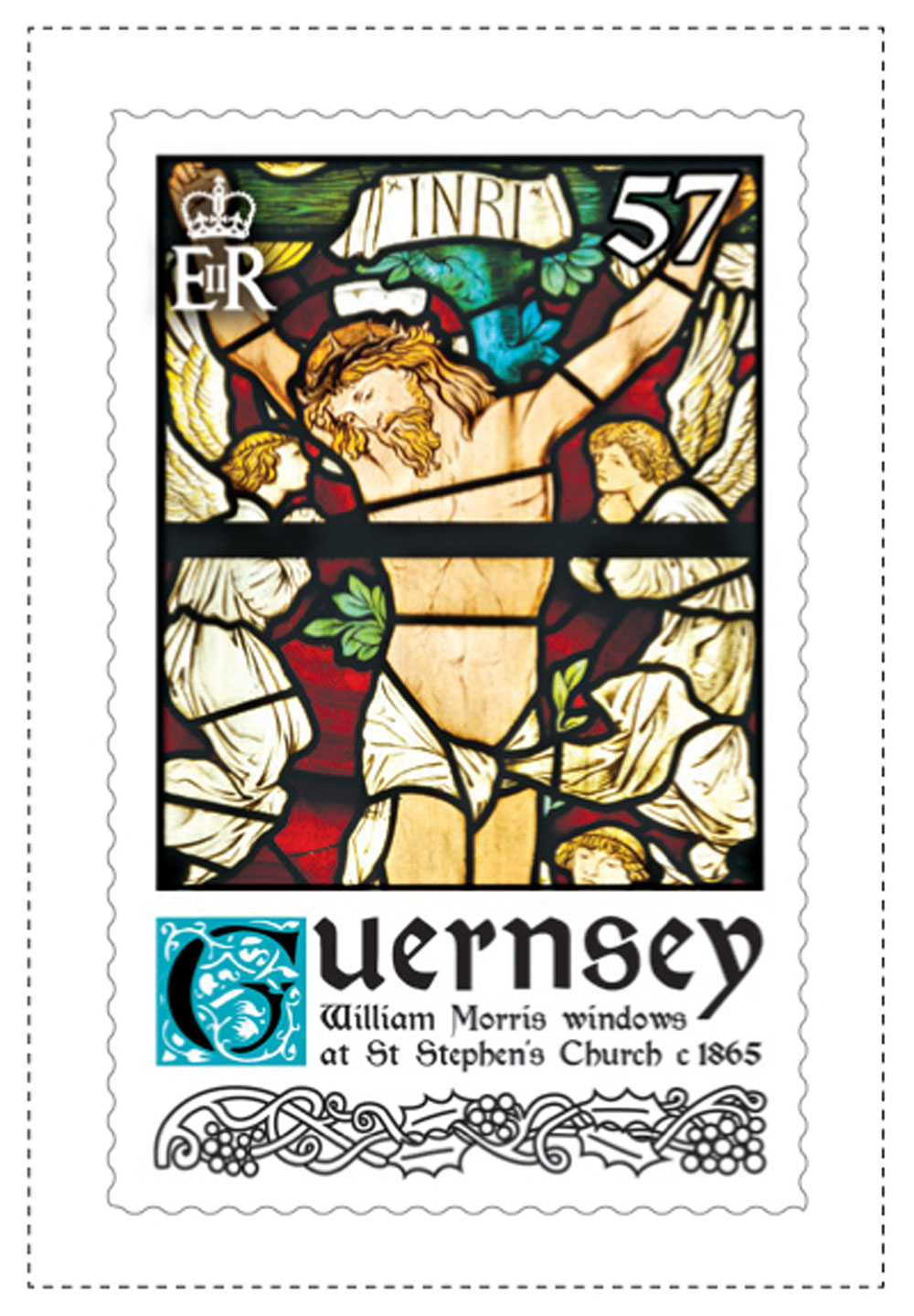 57p Stamp William Morris Stained Glass Windows